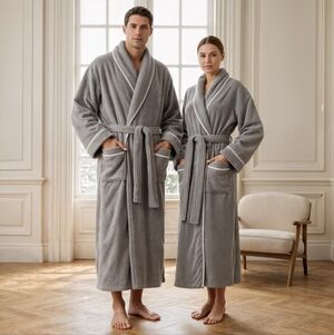 Plush Gray Hotel Spa Luxury Robe